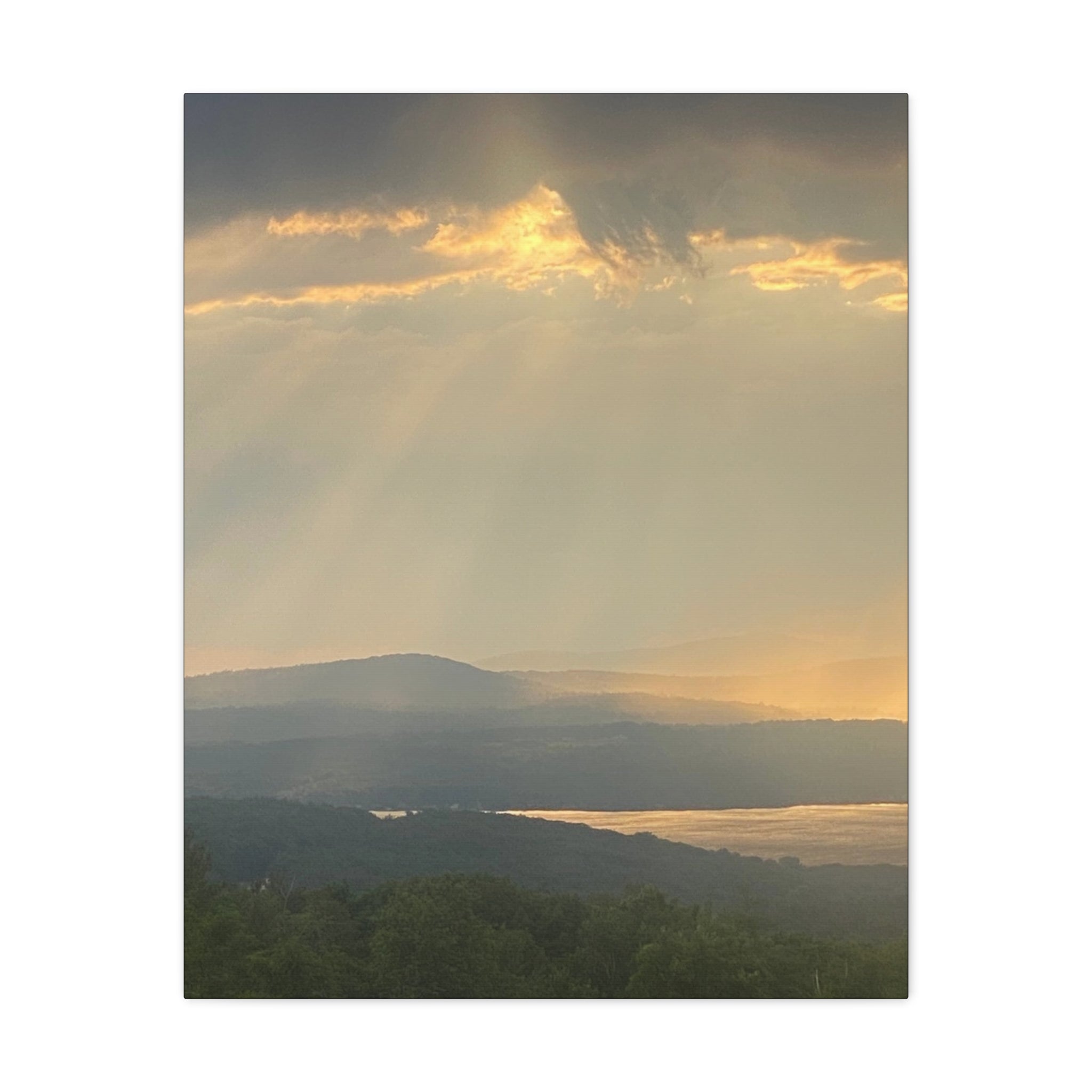 Pale Gold Mist Photo- Matte Stretched Landscape Print