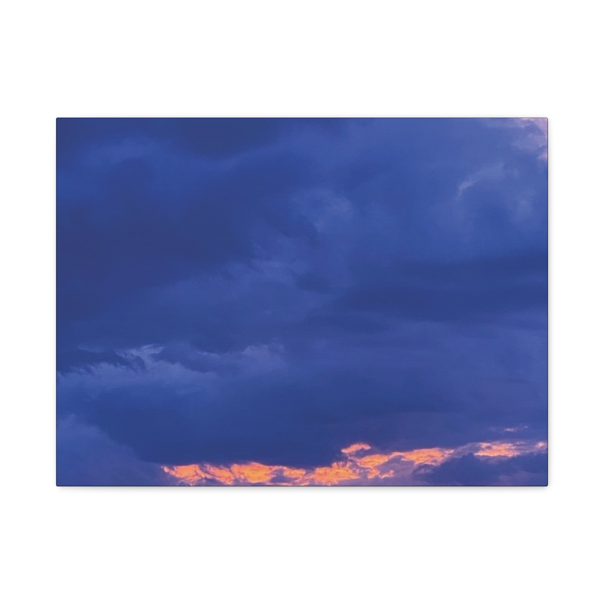 Blue Sunset c Matte Canvas Wall Art — Stretched 1.25"