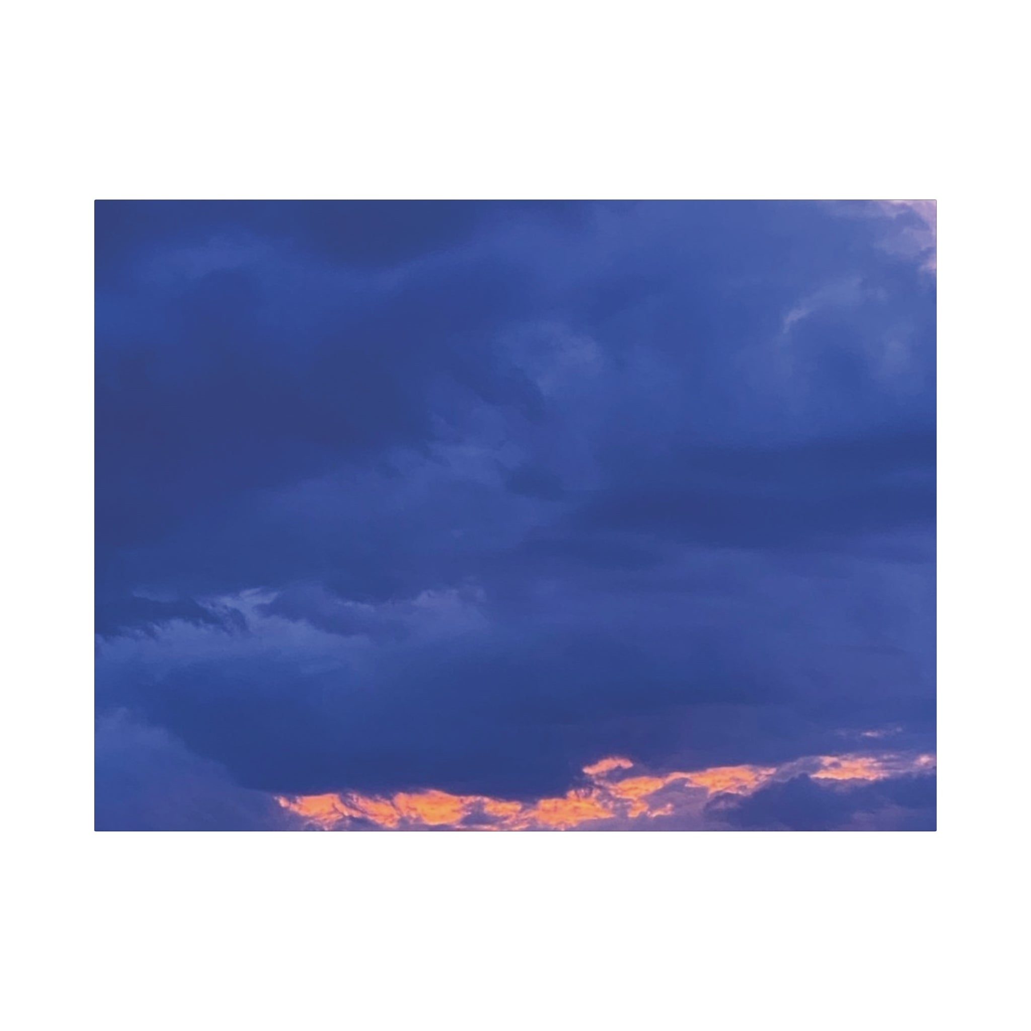 Blue Sunset c Matte Canvas Wall Art — Stretched 1.25"