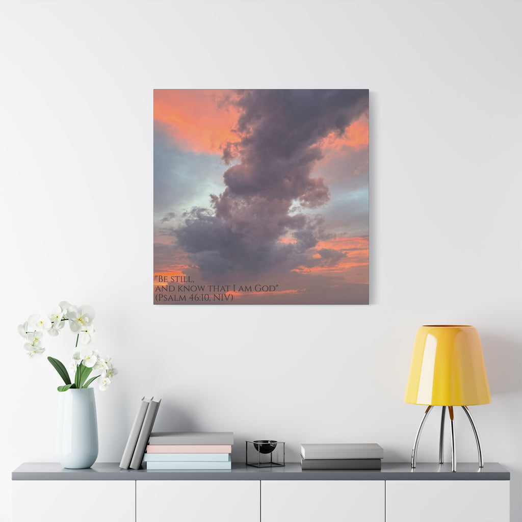 Be Still Scriptural Canvas Print — Matte Stretched Wall Art
