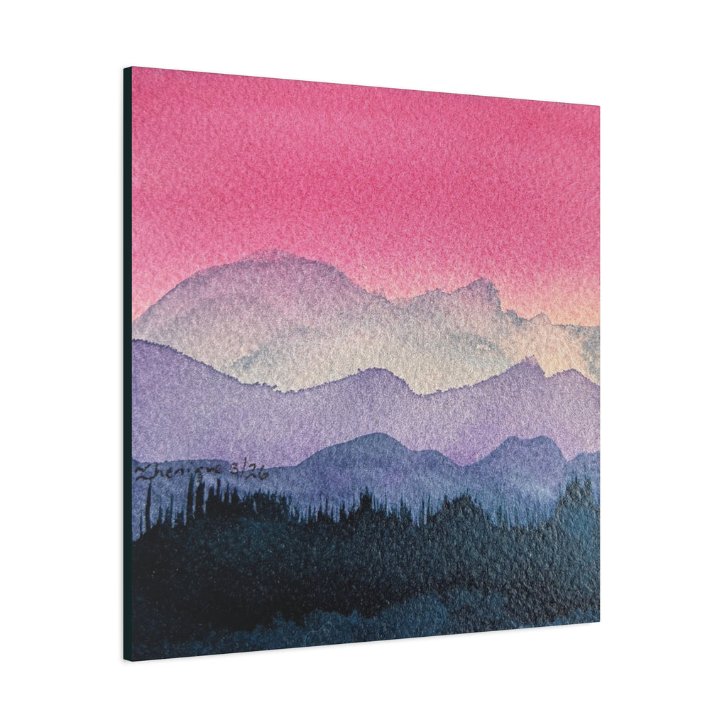 Jen Pink Sky watercolor on canvas
