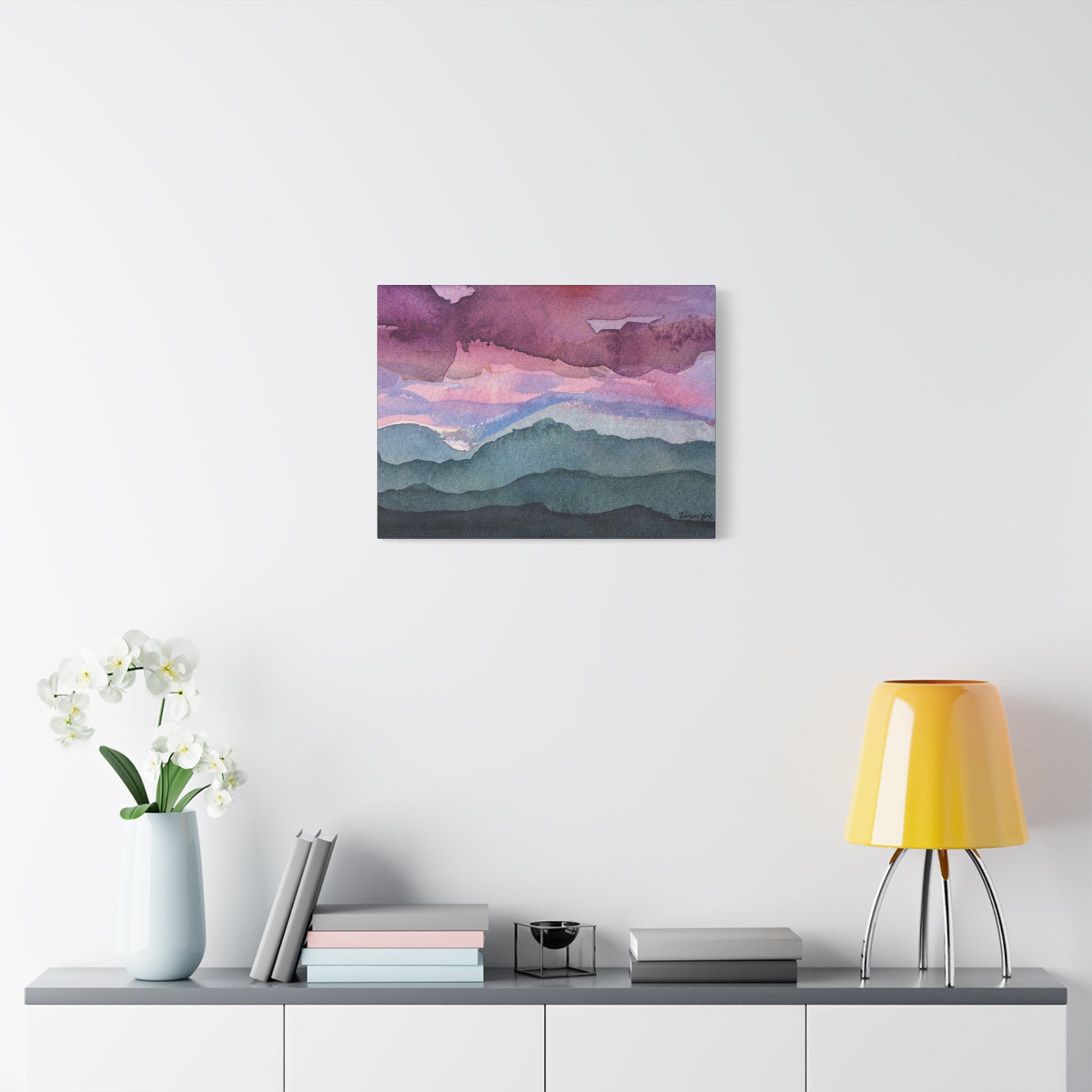 Spring 26 Vivid watercolor on canvas