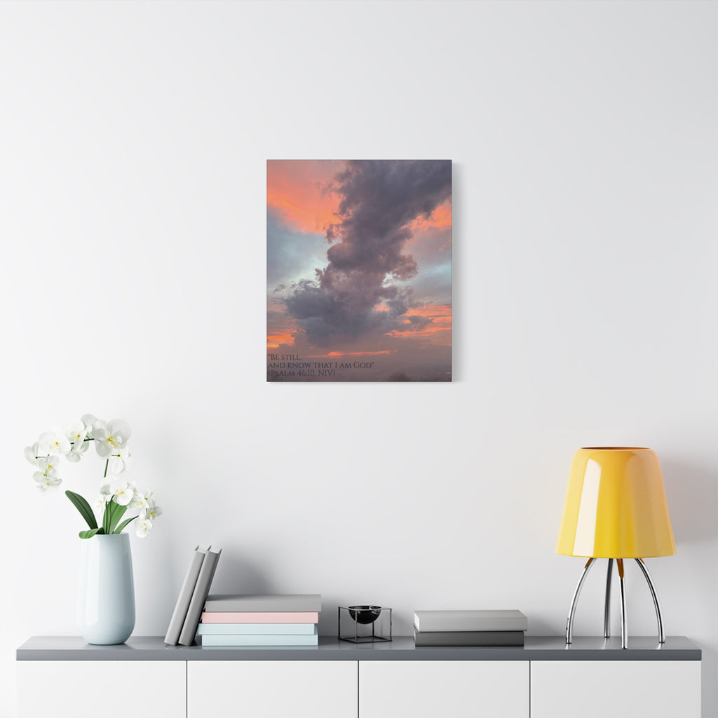 Be Still Scriptural Canvas Print — Matte Stretched Wall Art