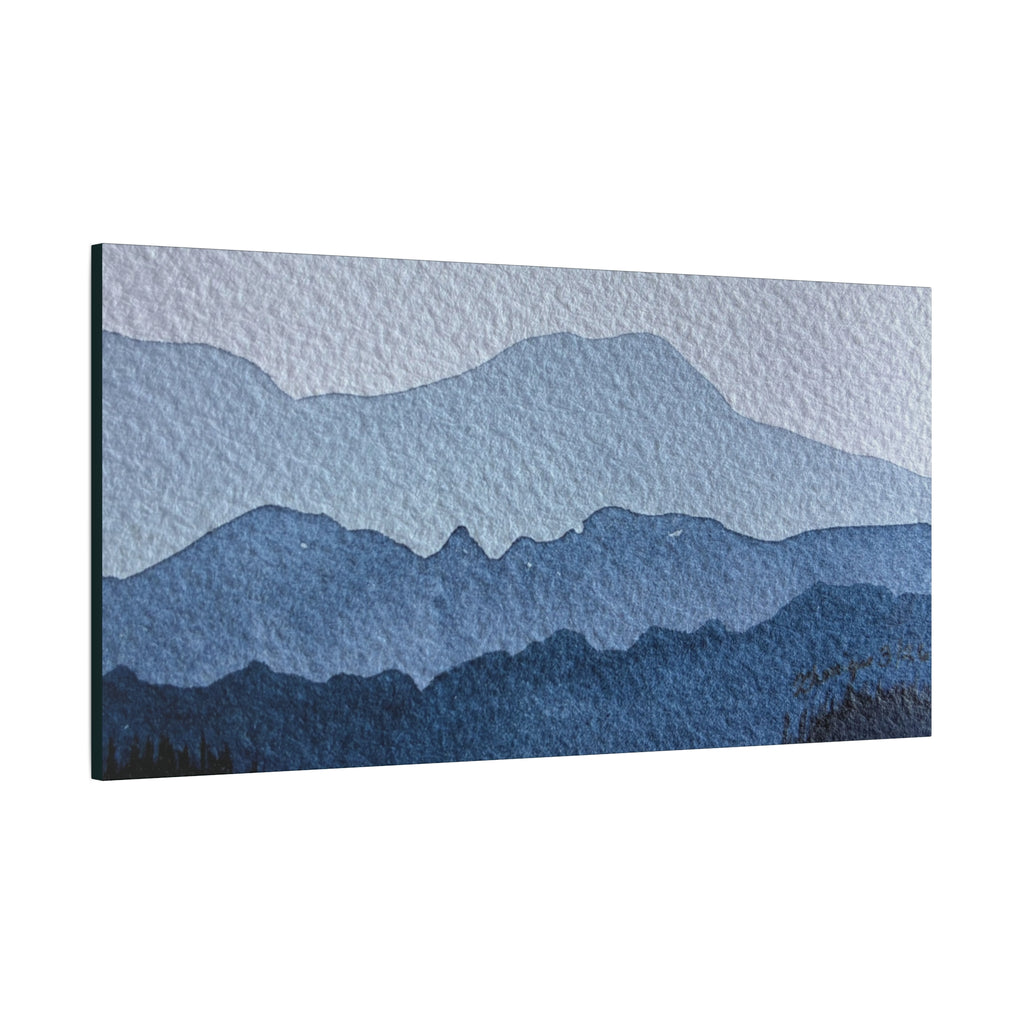 British Columbia Foggy a Watercolor Canvas Print