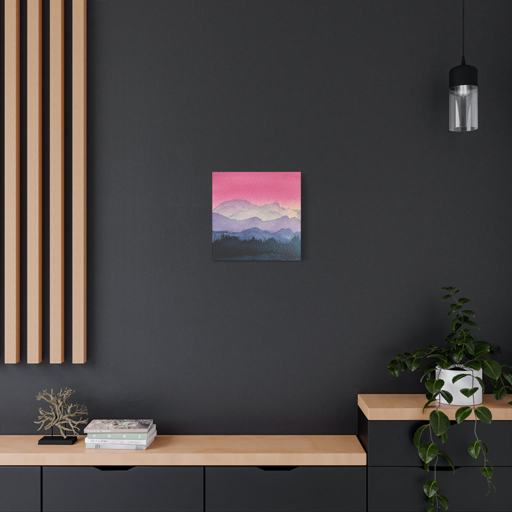Jen Pink Sky watercolor on canvas