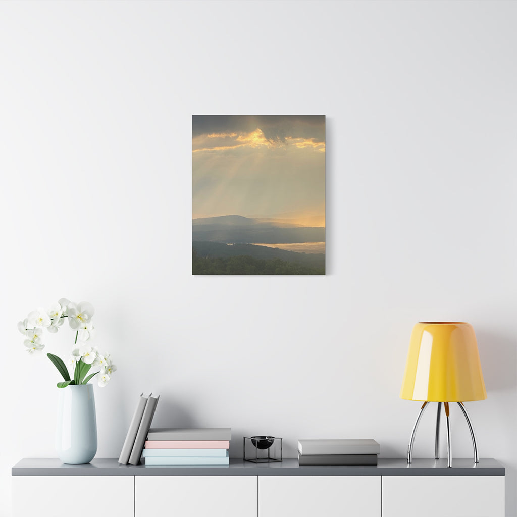 Pale Gold Mist Photo- Matte Stretched Landscape Print