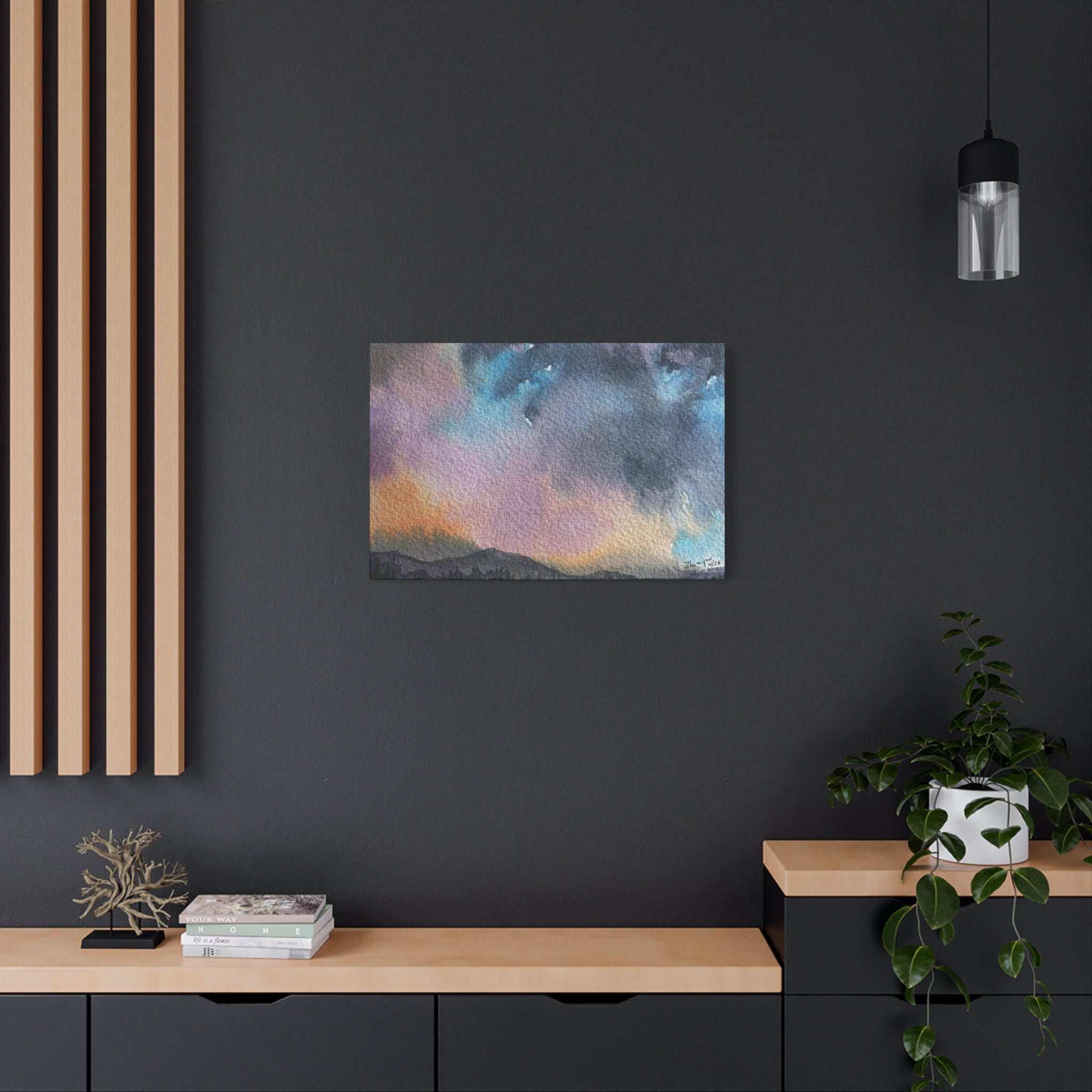 NH Spring fade d watercolor on canvas