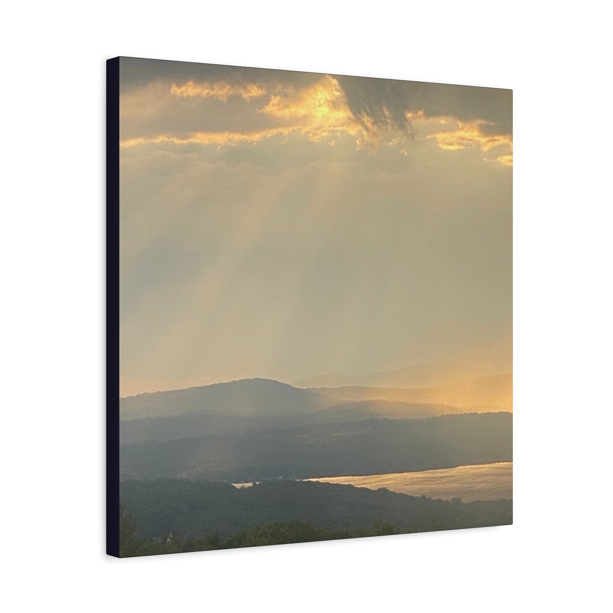 Pale Gold Mist Photo- Matte Stretched Landscape Print