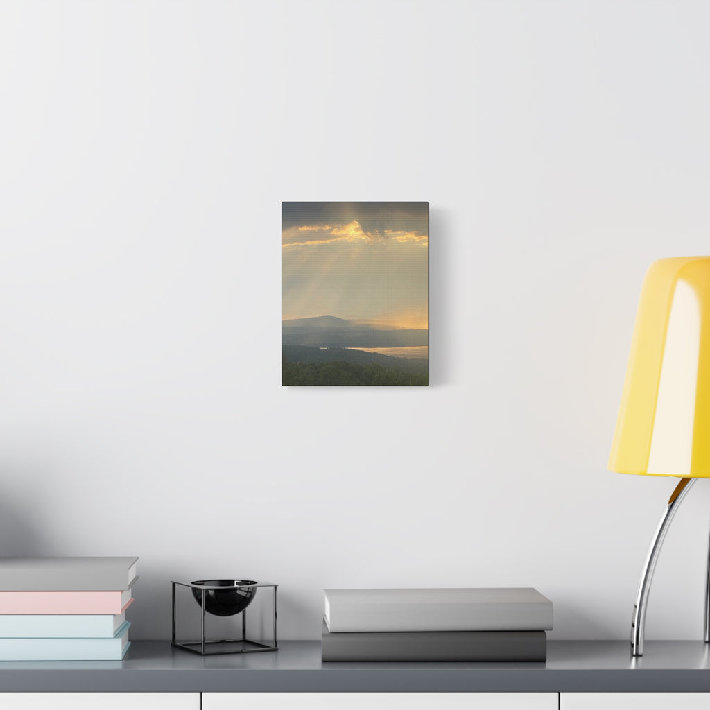 Pale Gold Mist Photo- Matte Stretched Landscape Print