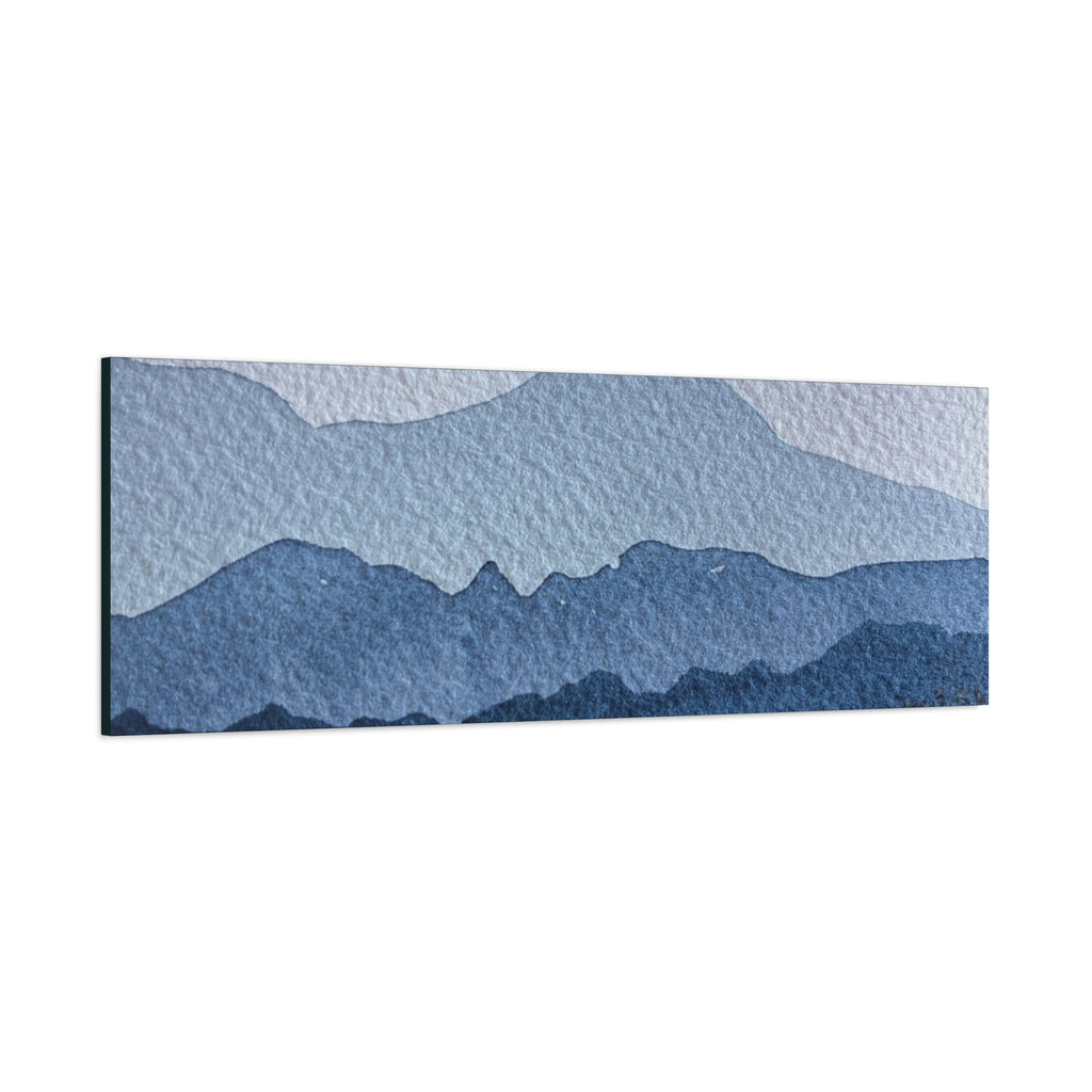 British Columbia Foggy a Watercolor Canvas Print