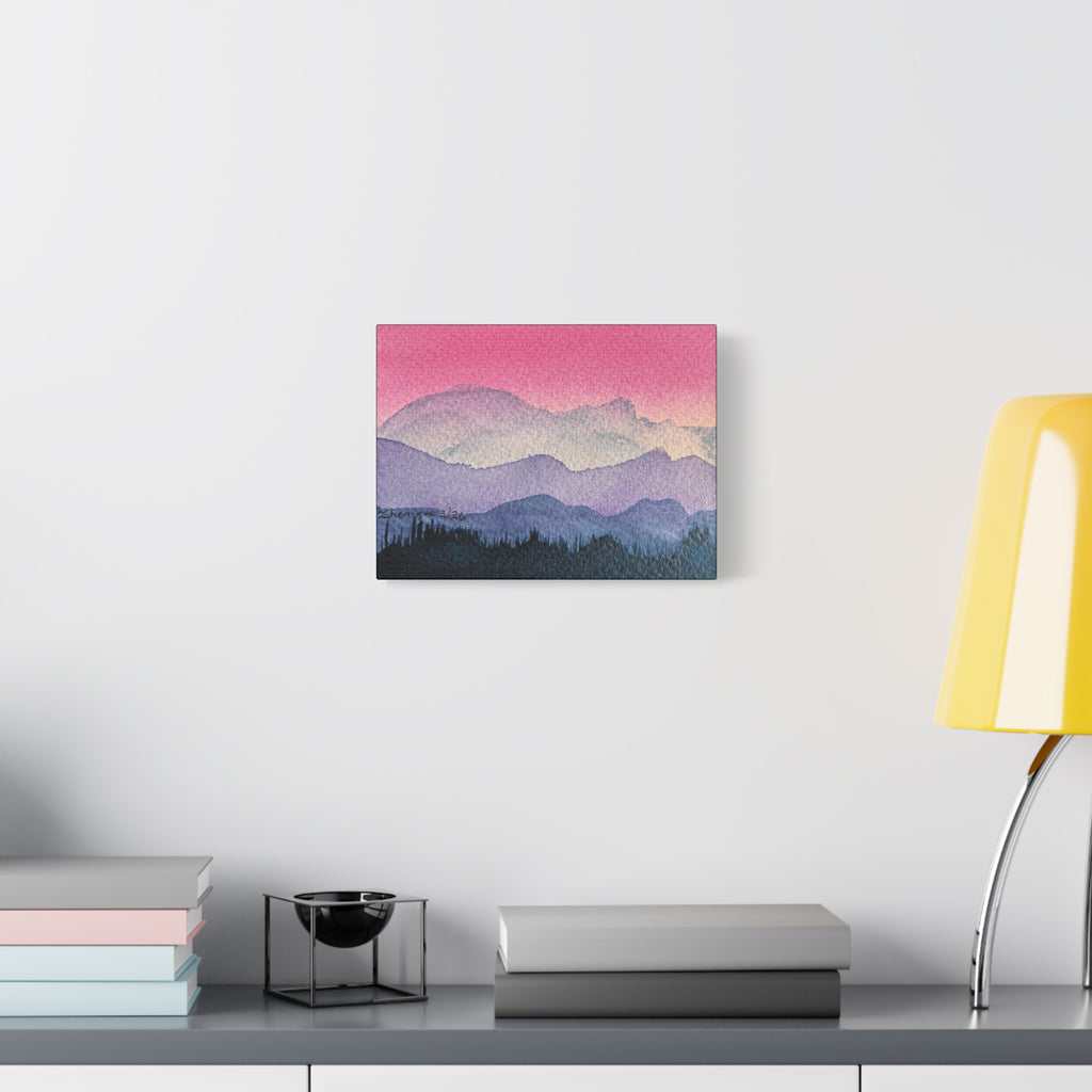 Jen Pink Sky watercolor on canvas