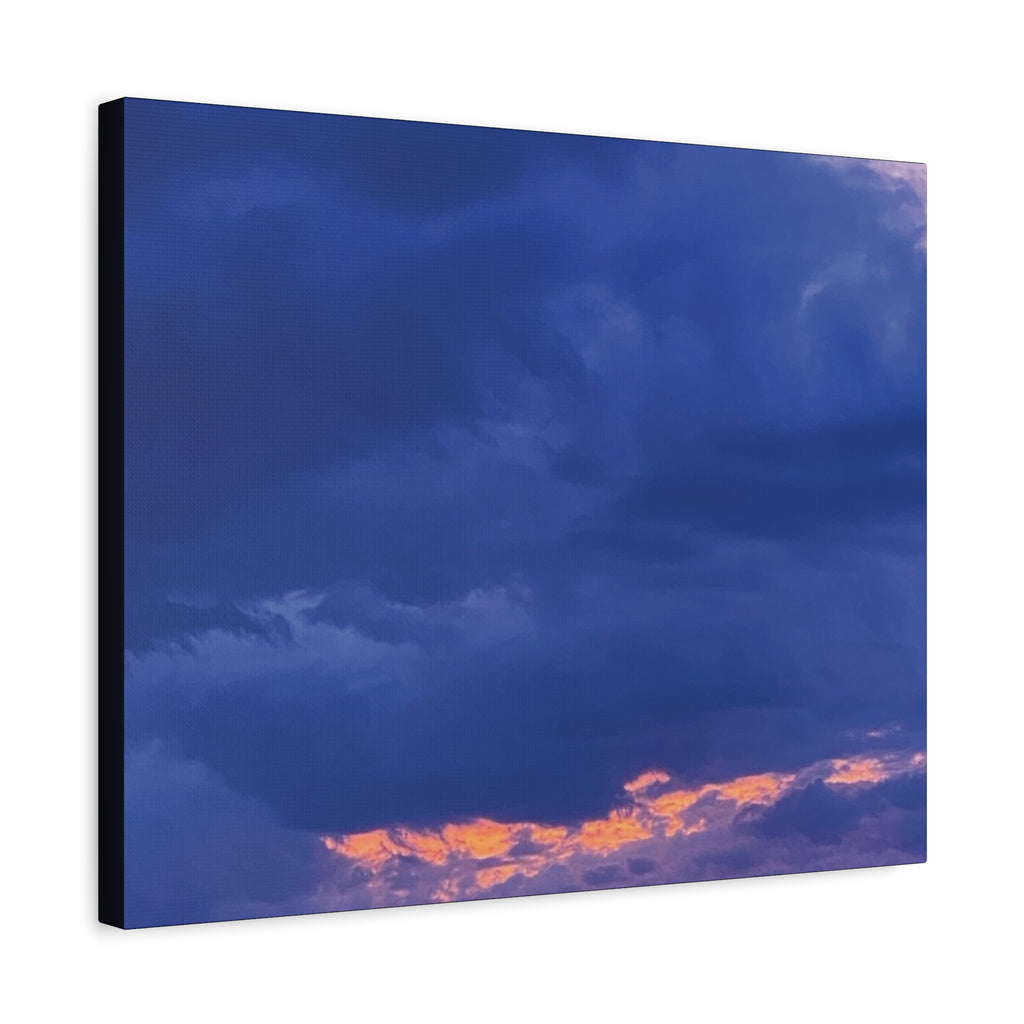 Blue Sunset c Matte Canvas Wall Art — Stretched 1.25"