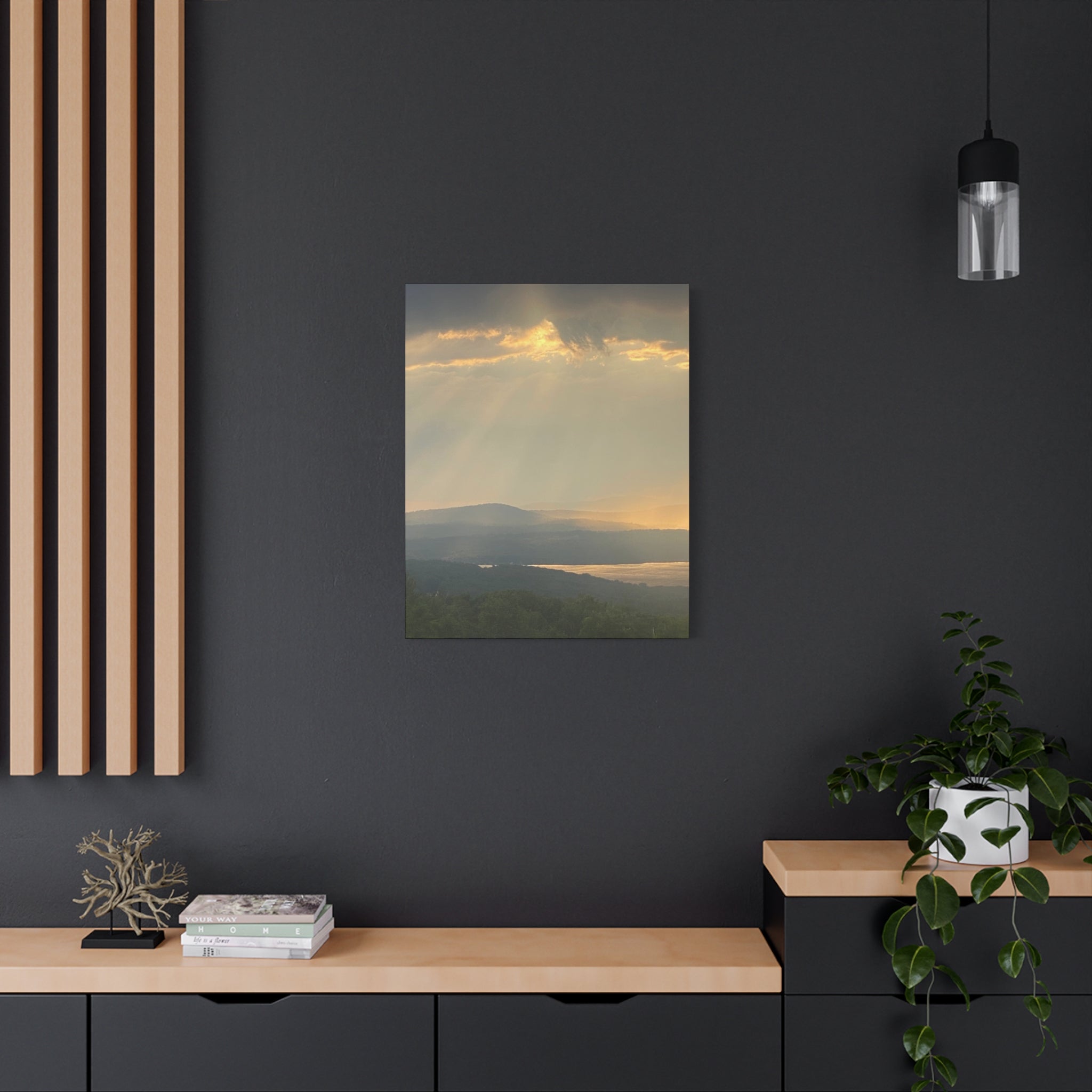 Pale Gold Mist Photo- Matte Stretched Landscape Print