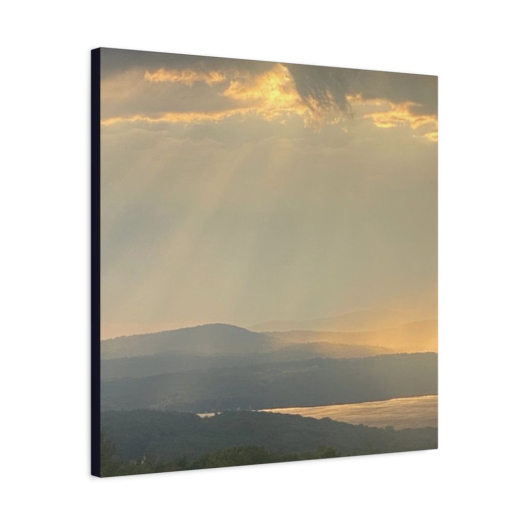 Pale Gold Mist Photo- Matte Stretched Landscape Print