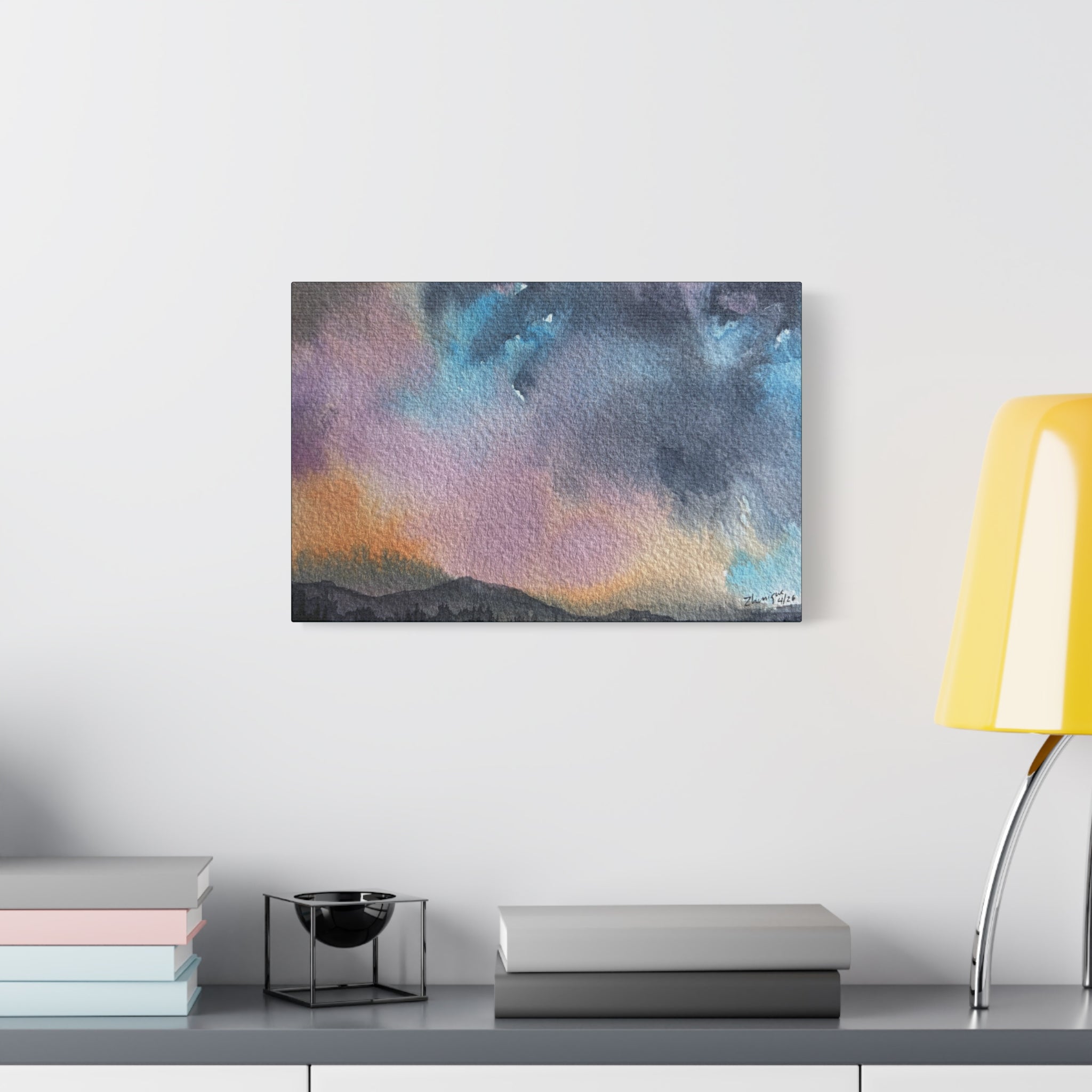 NH Spring fade d watercolor on canvas