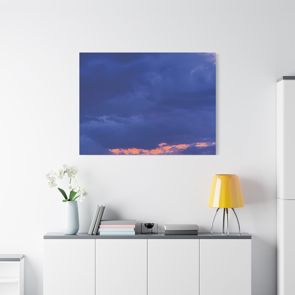 Blue Sunset c Matte Canvas Wall Art — Stretched 1.25"