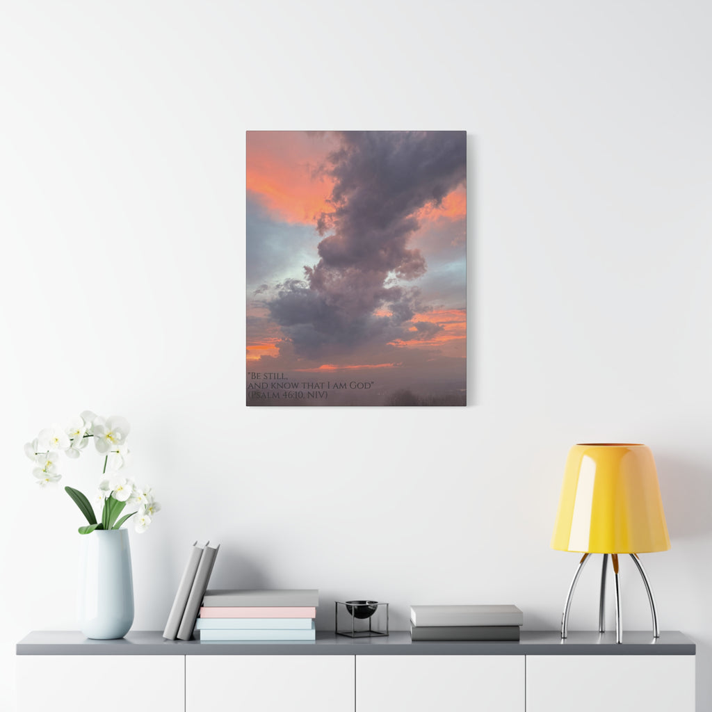 Be Still Scriptural Canvas Print — Matte Stretched Wall Art