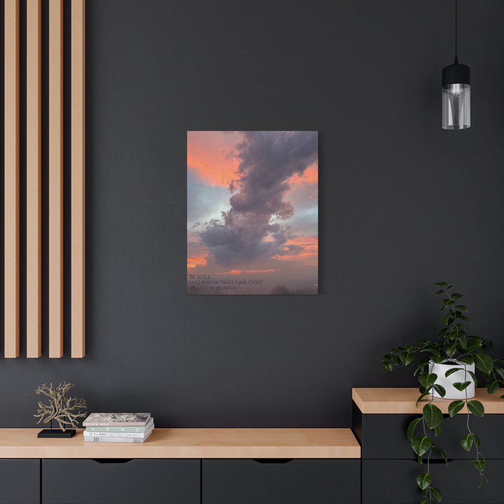 Be Still Scriptural Canvas Print — Matte Stretched Wall Art