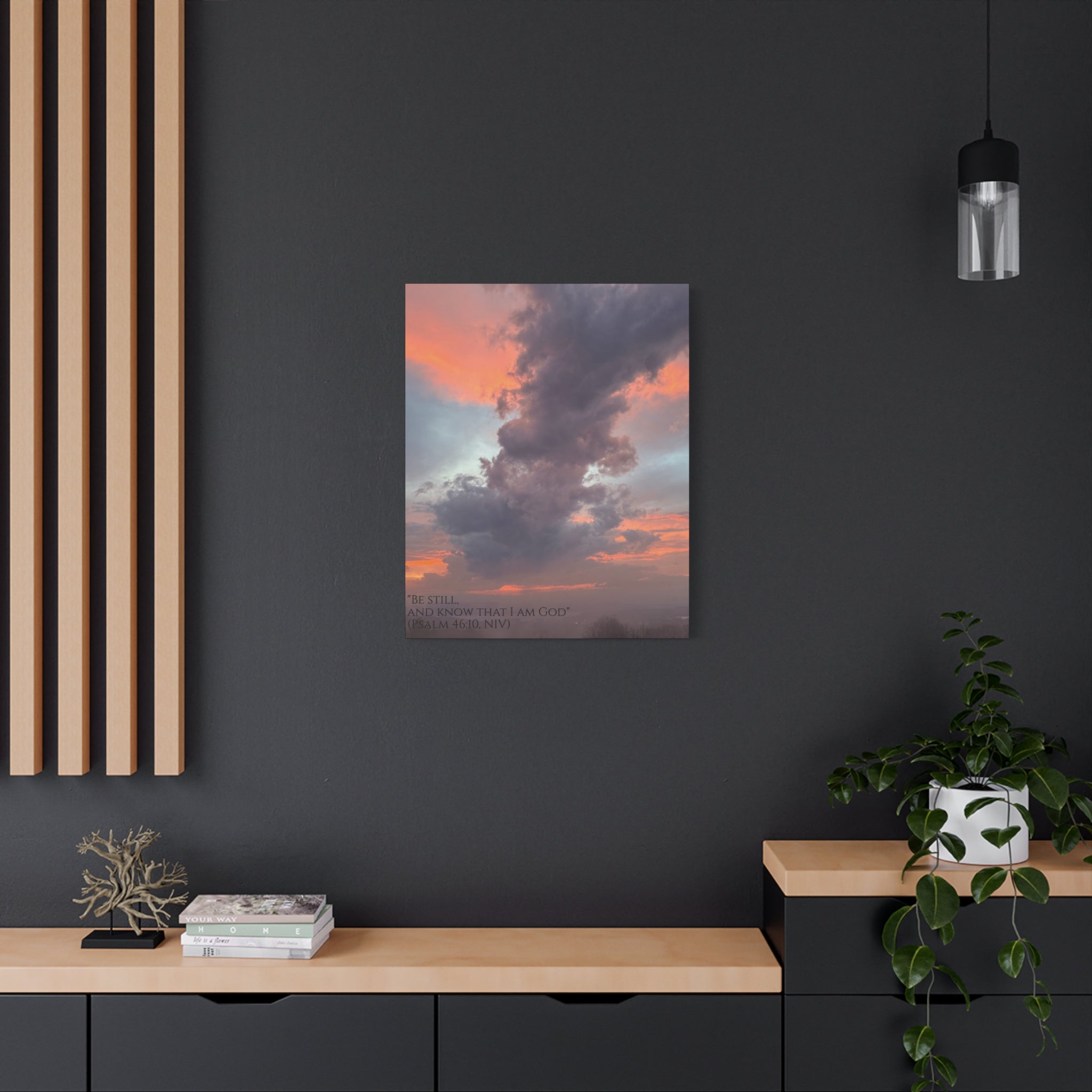 Be Still Scriptural Canvas Print — Matte Stretched Wall Art