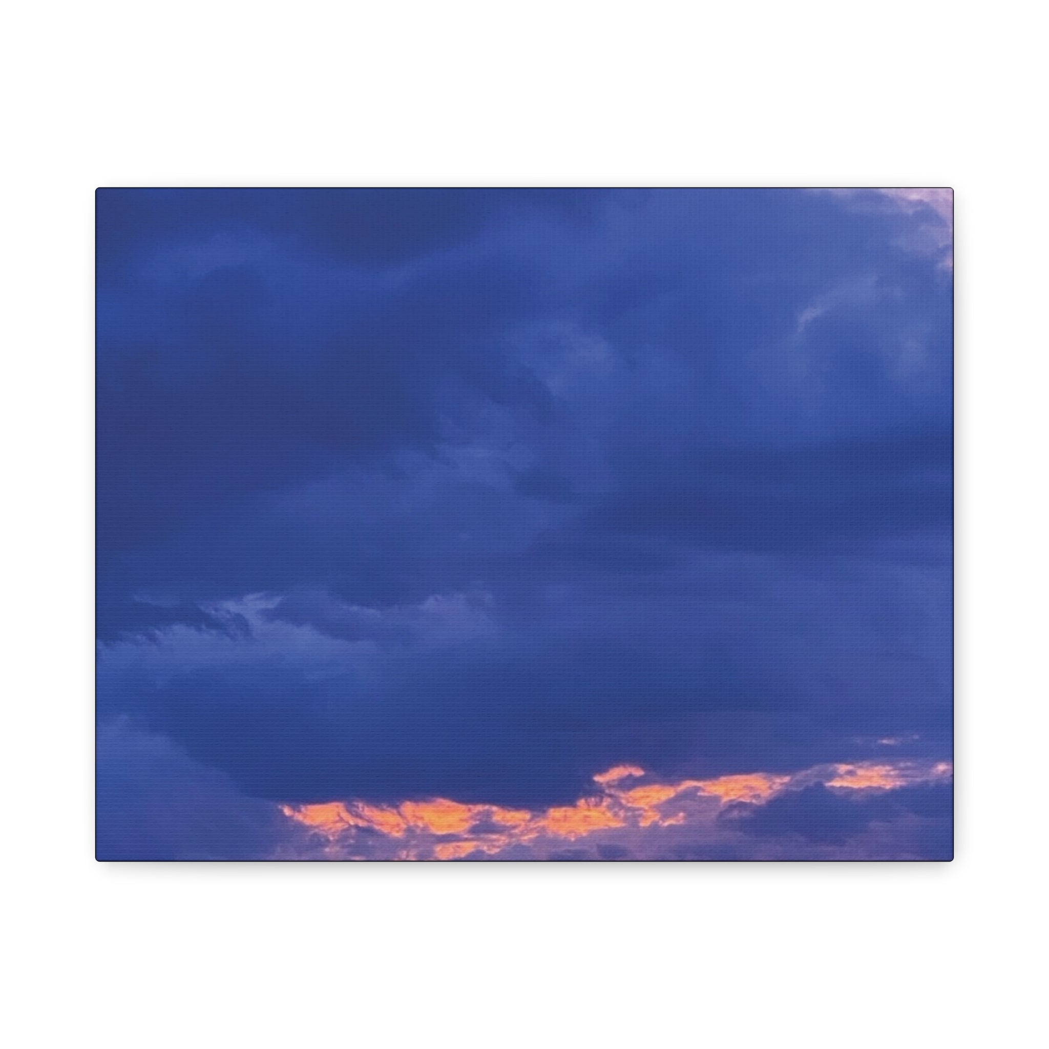 Blue Sunset c Matte Canvas Wall Art — Stretched 1.25"