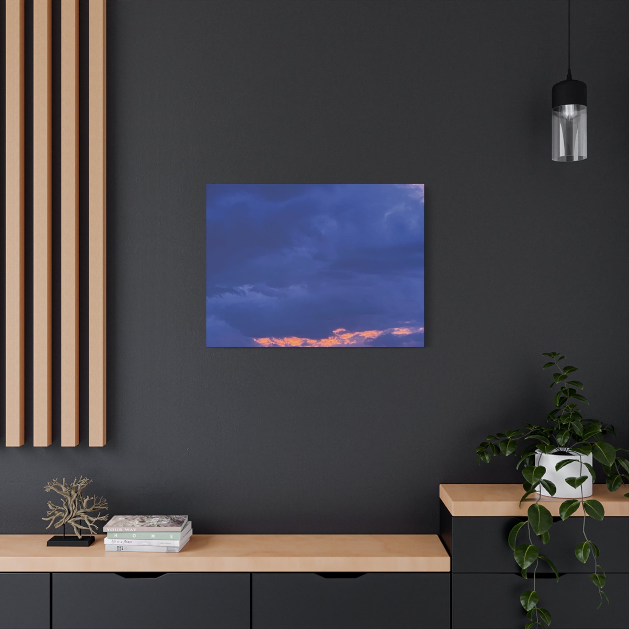 Blue Sunset c Matte Canvas Wall Art — Stretched 1.25"