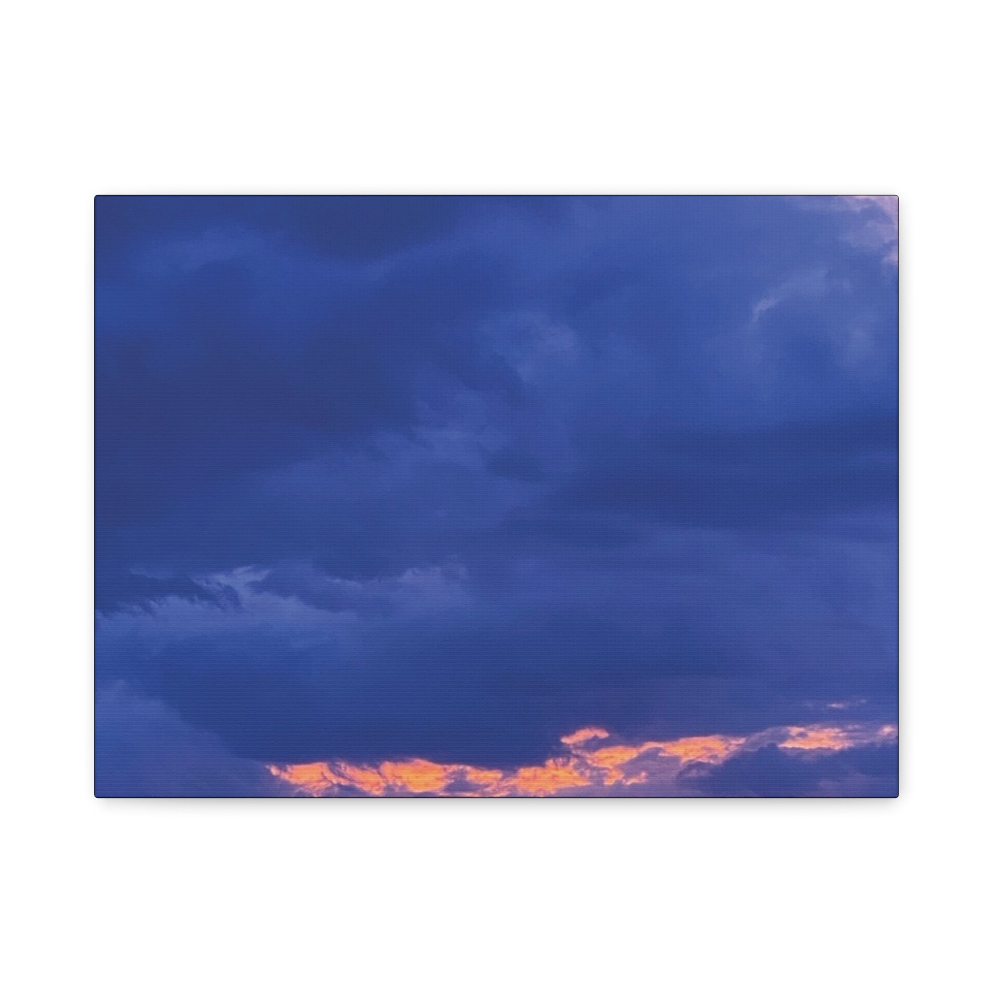 Blue Sunset c Matte Canvas Wall Art — Stretched 1.25"