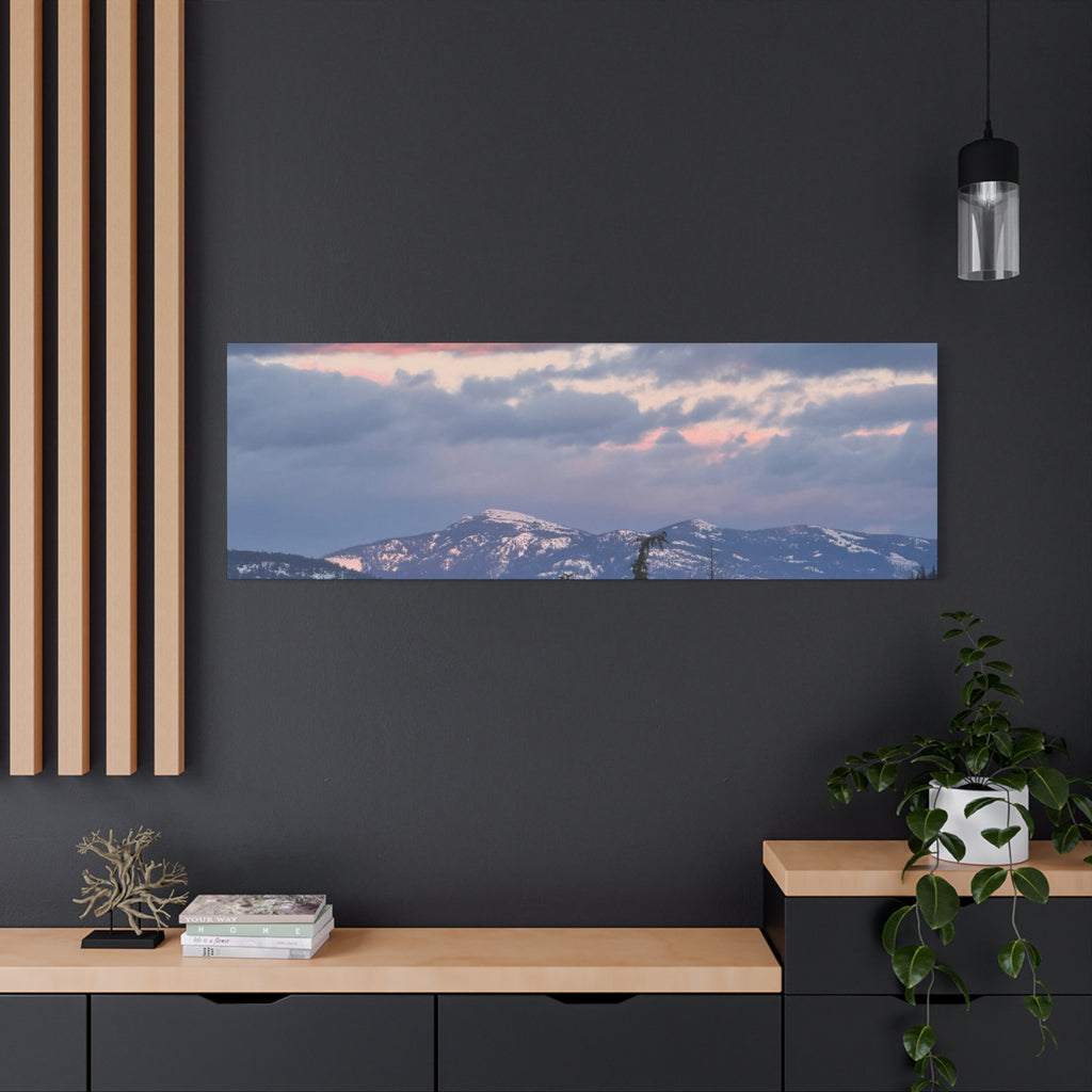 British Columbia Spring Mountain Photo Canvas Wall Art — Stretched Matte Landscape Print