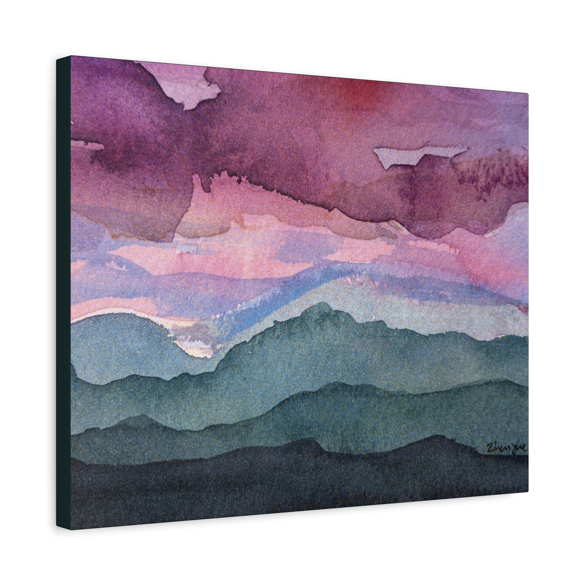 Spring 26 Vivid watercolor on canvas