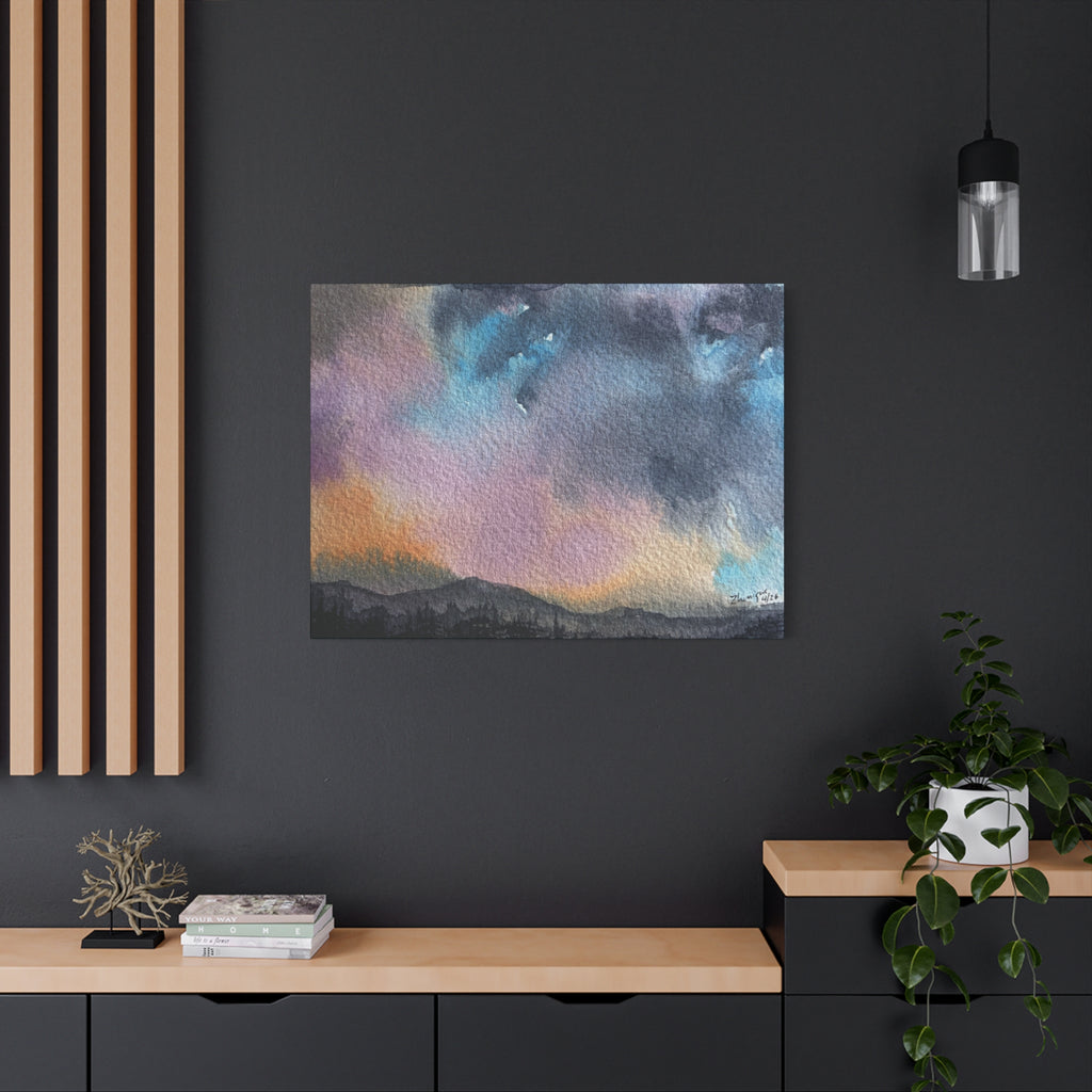 NH Spring fade d watercolor on canvas