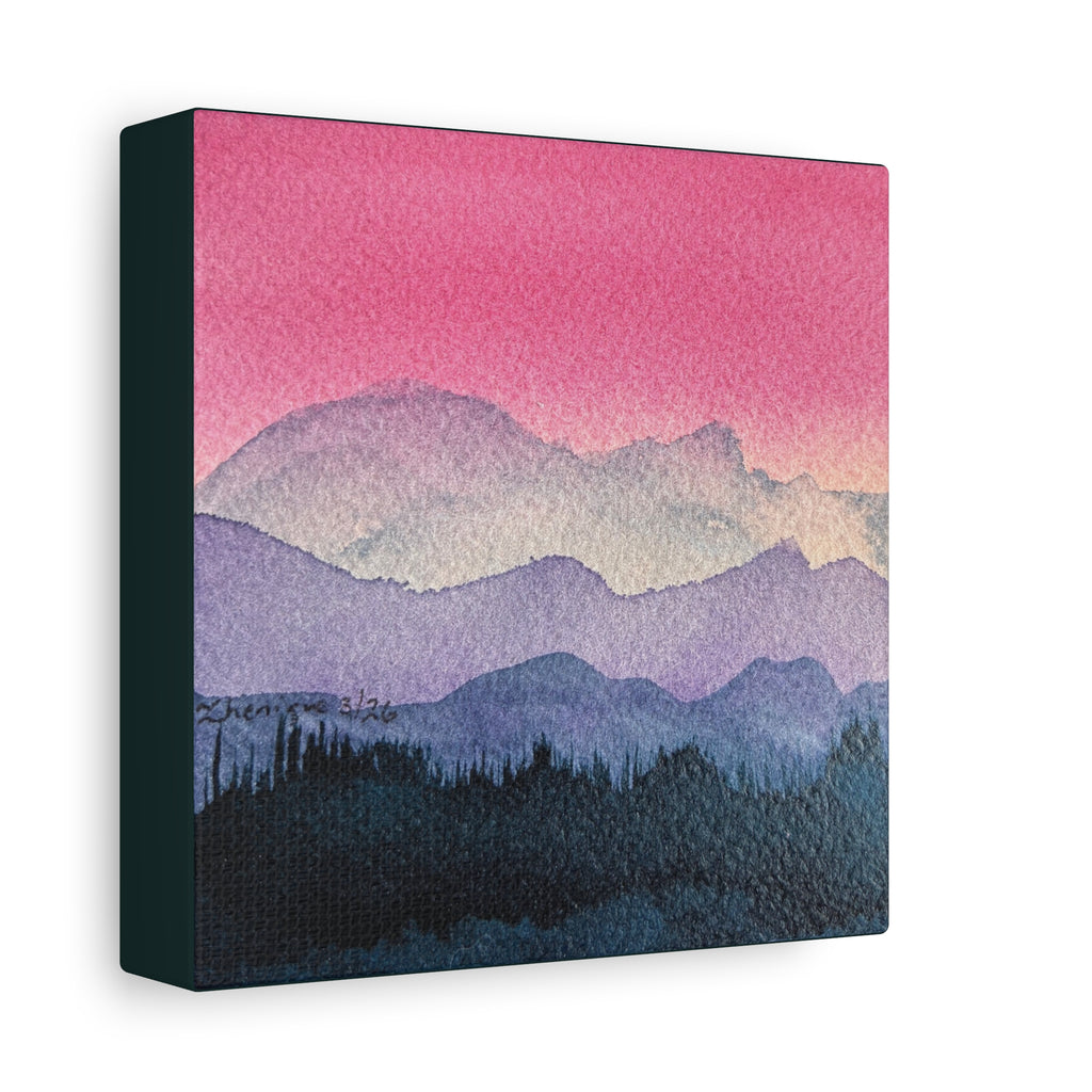 Jen Pink Sky watercolor on canvas