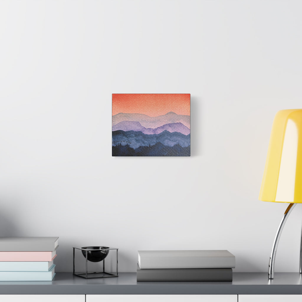 Salmon Sky Watercolor Canvas Print — Matte Stretched 1.25"