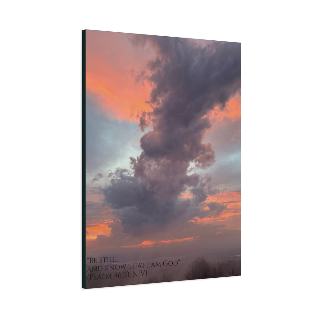 Be Still Scriptural Canvas Print — Matte Stretched Wall Art