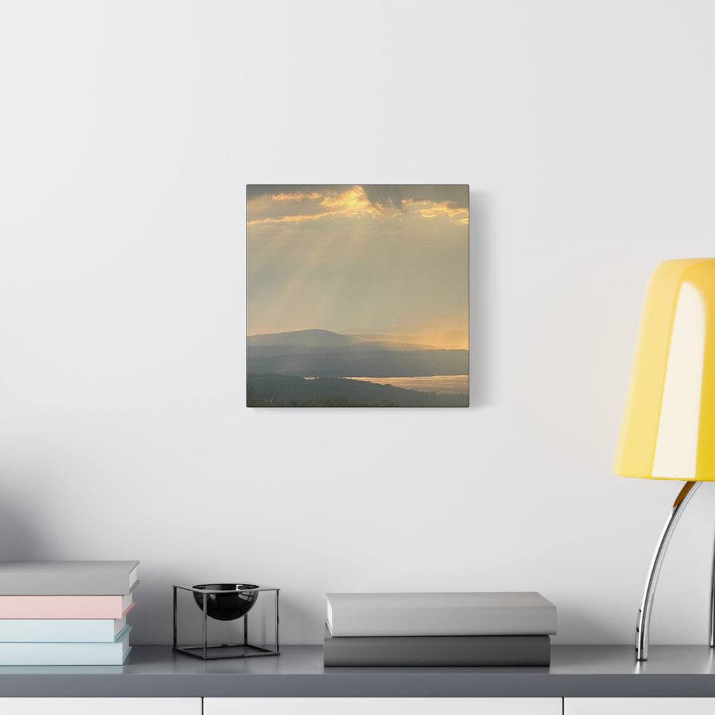 Pale Gold Mist Photo- Matte Stretched Landscape Print