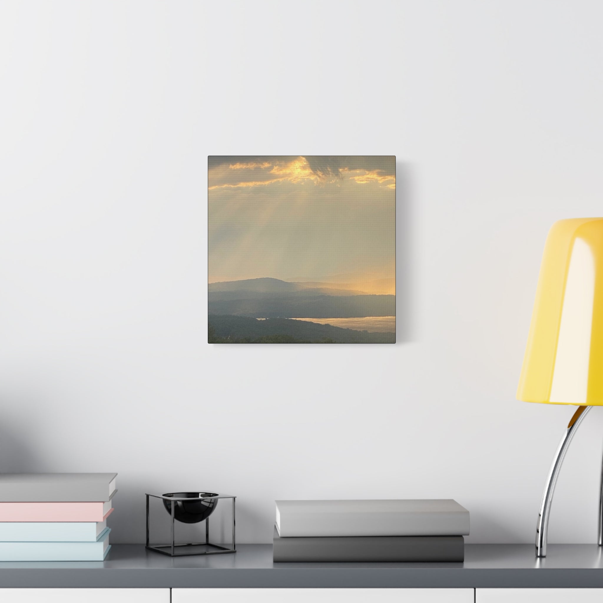 Pale Gold Mist Photo- Matte Stretched Landscape Print