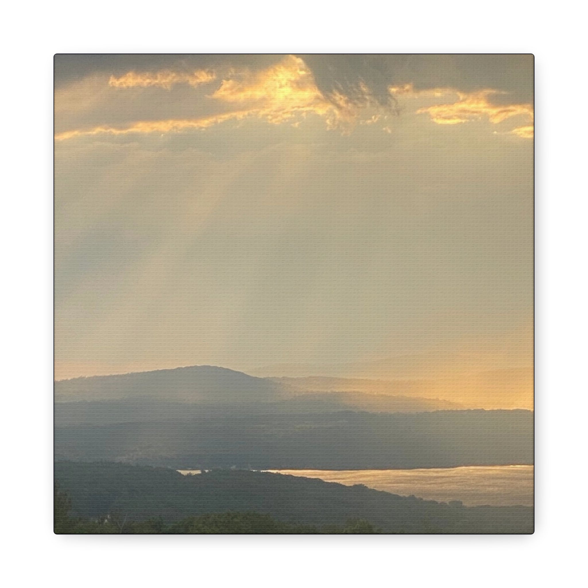 Pale Gold Mist Photo- Matte Stretched Landscape Print