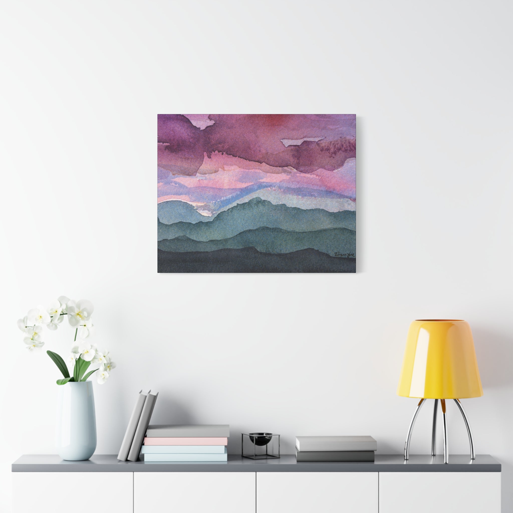 Spring 26 Vivid watercolor on canvas