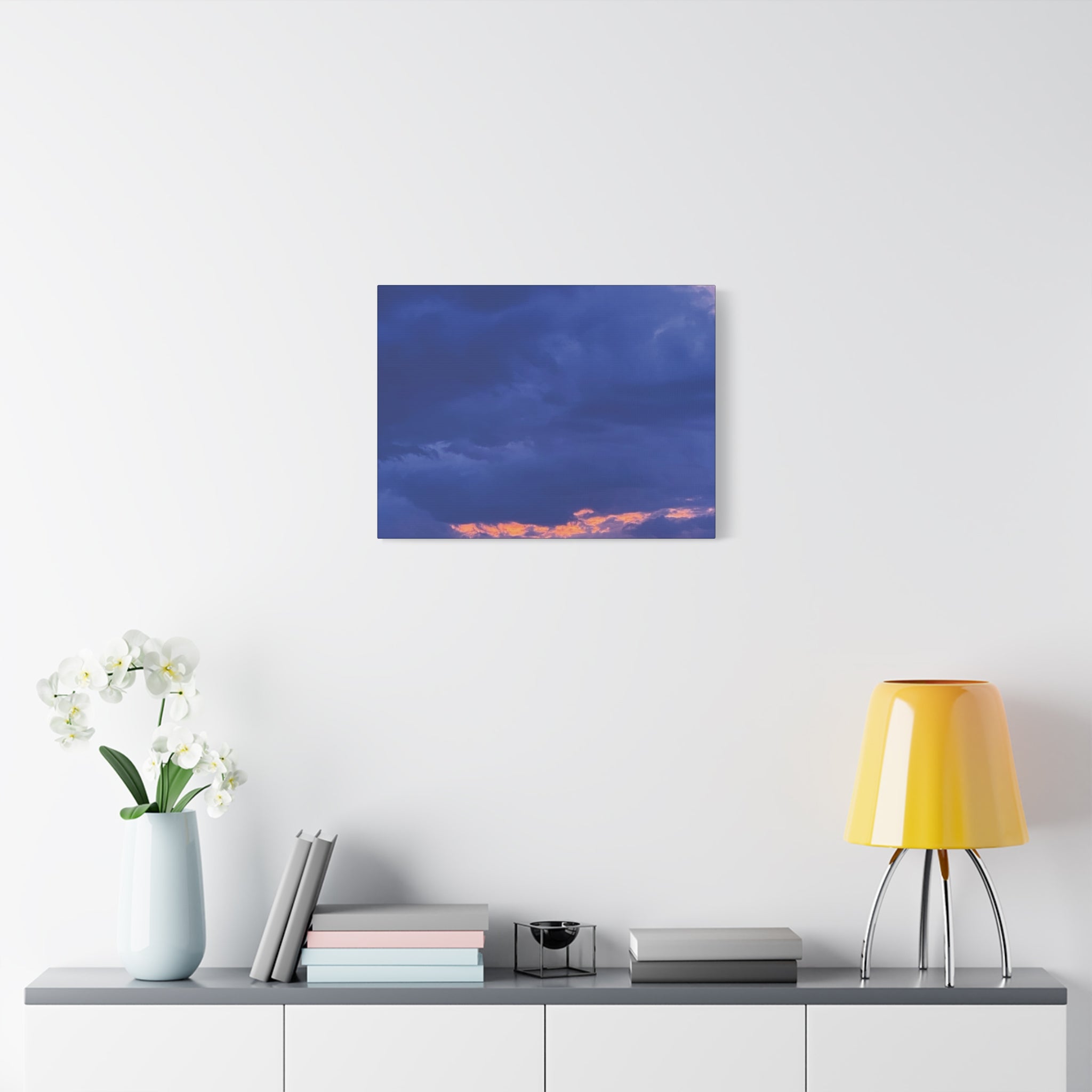Blue Sunset c Matte Canvas Wall Art — Stretched 1.25"