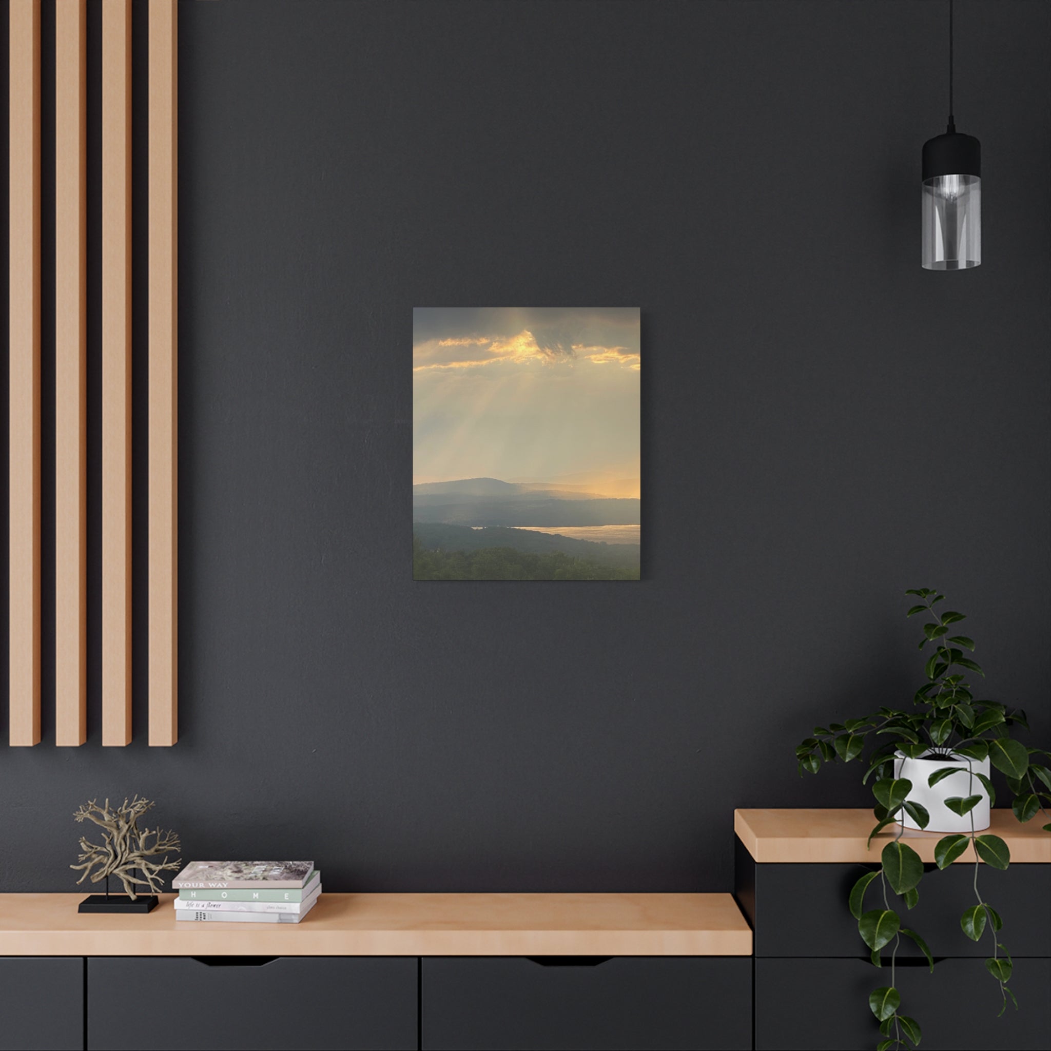 Pale Gold Mist Photo- Matte Stretched Landscape Print