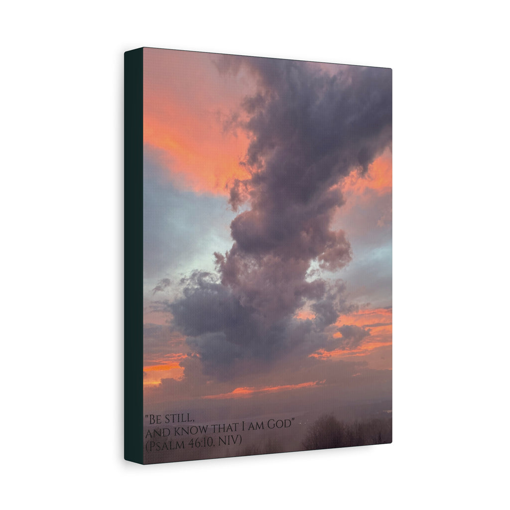 Be Still Scriptural Canvas Print — Matte Stretched Wall Art
