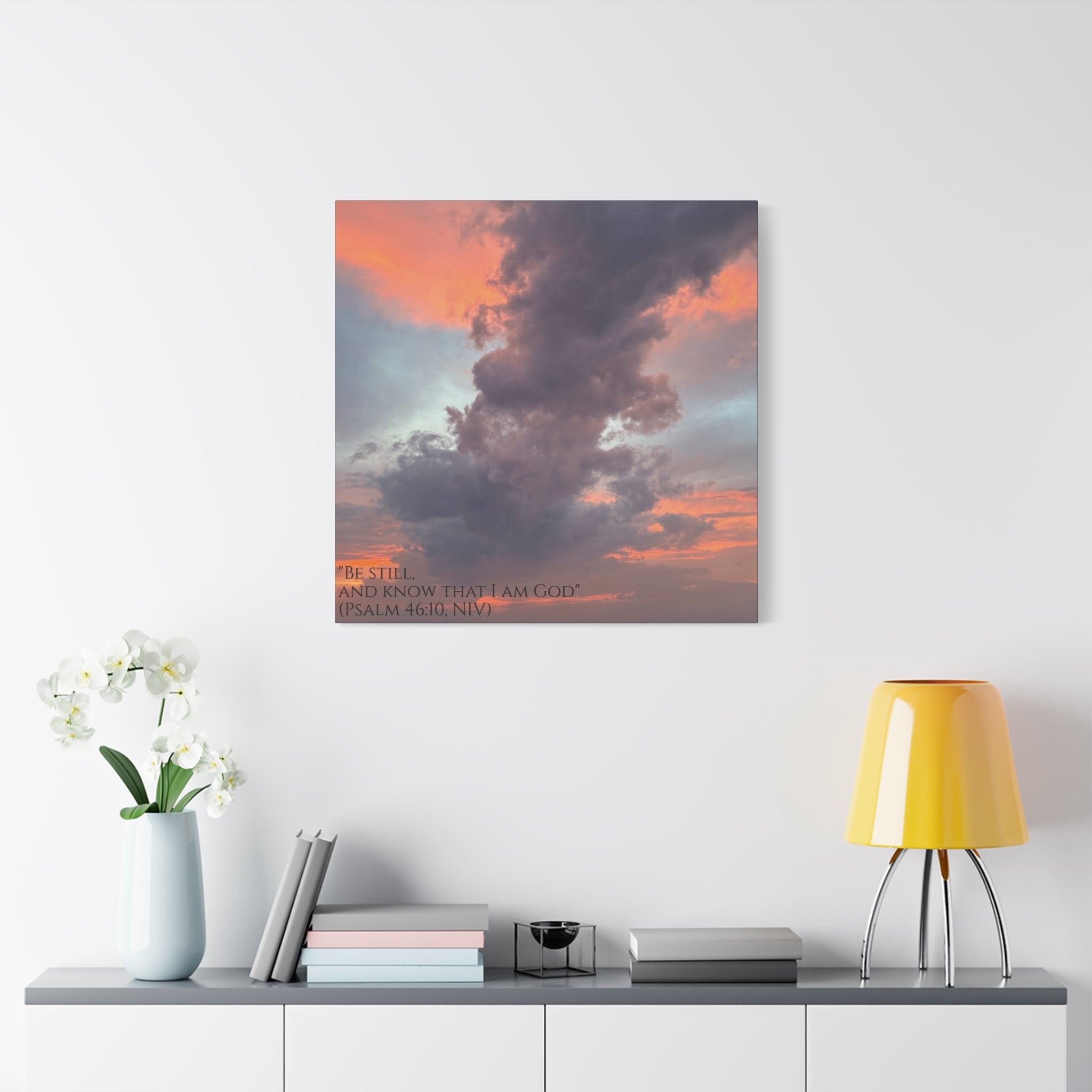 Be Still Scriptural Canvas Print — Matte Stretched Wall Art