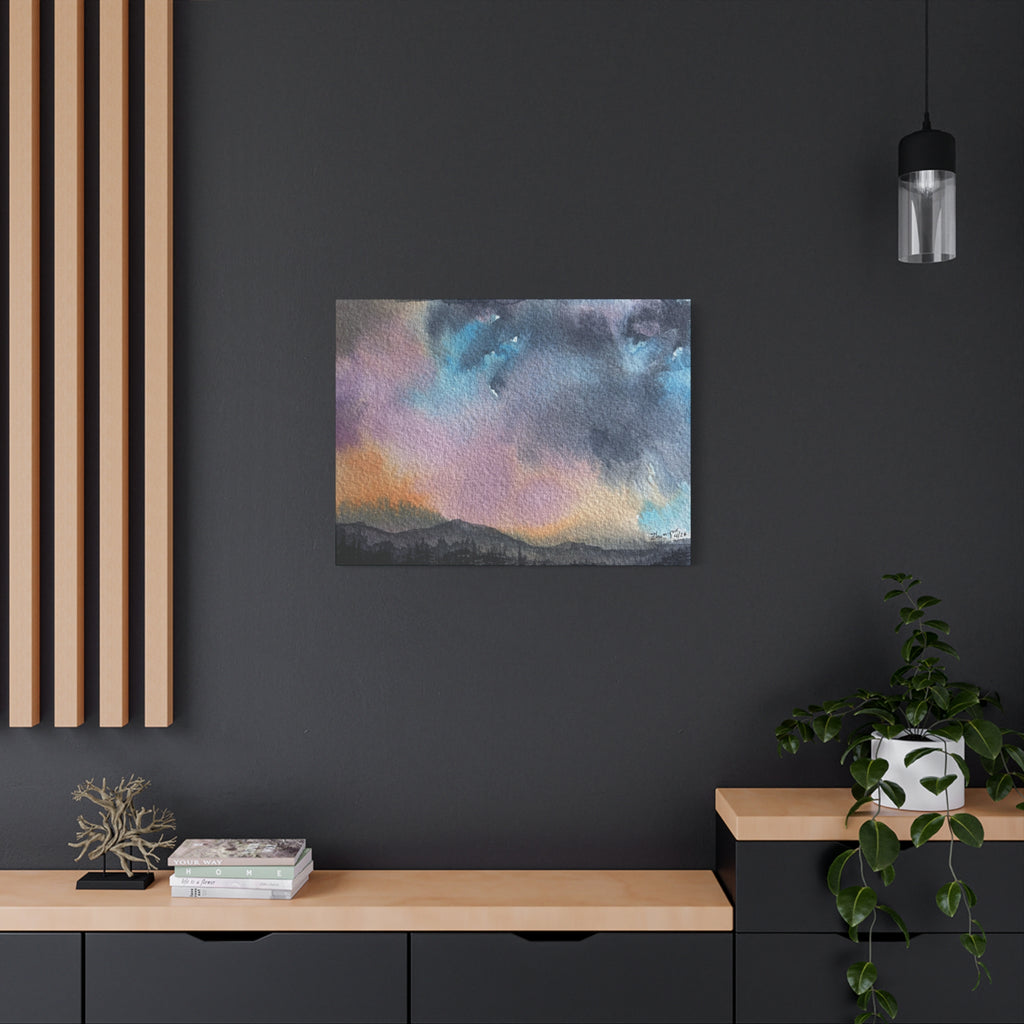 NH Spring fade d watercolor on canvas