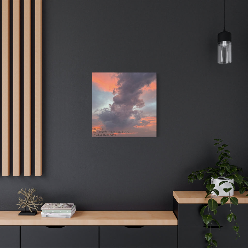 Be Still Scriptural Canvas Print — Matte Stretched Wall Art