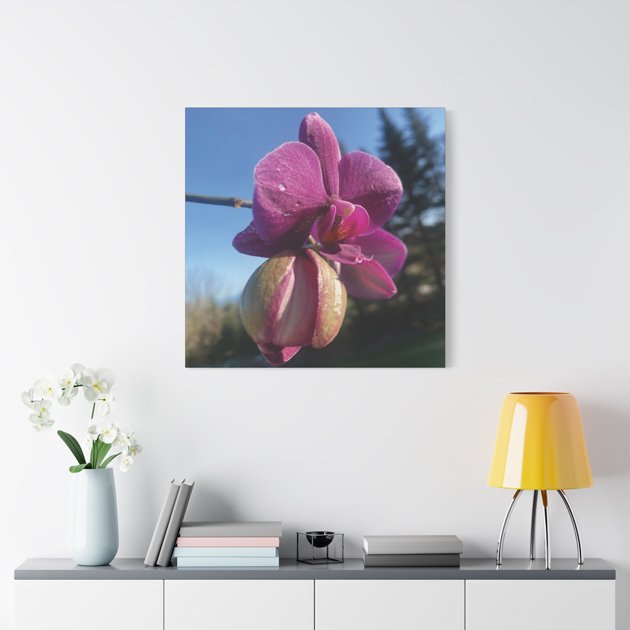Fuchsia Orchid c Matte Canvas Wall Art — Stretched 1.25"