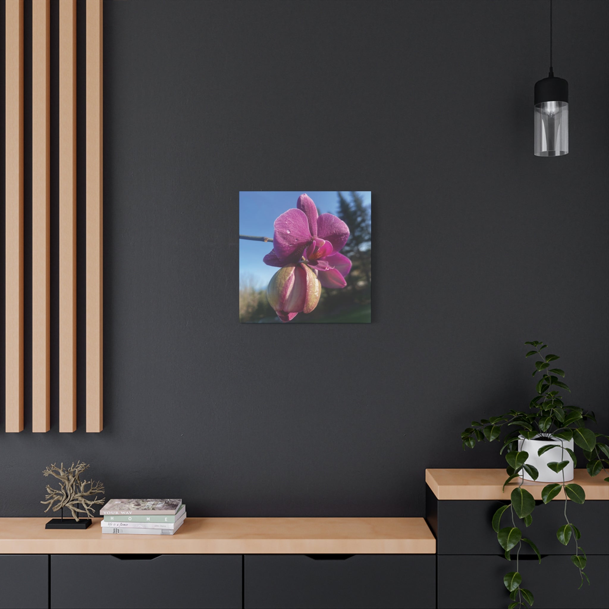 Fuchsia Orchid c Matte Canvas Wall Art — Stretched 1.25"