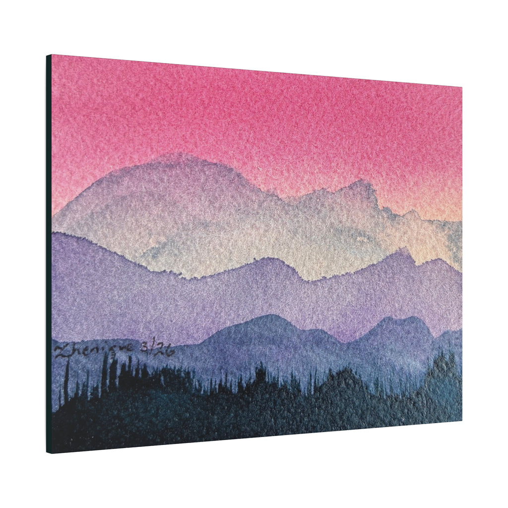 Jen Pink Sky watercolor on canvas