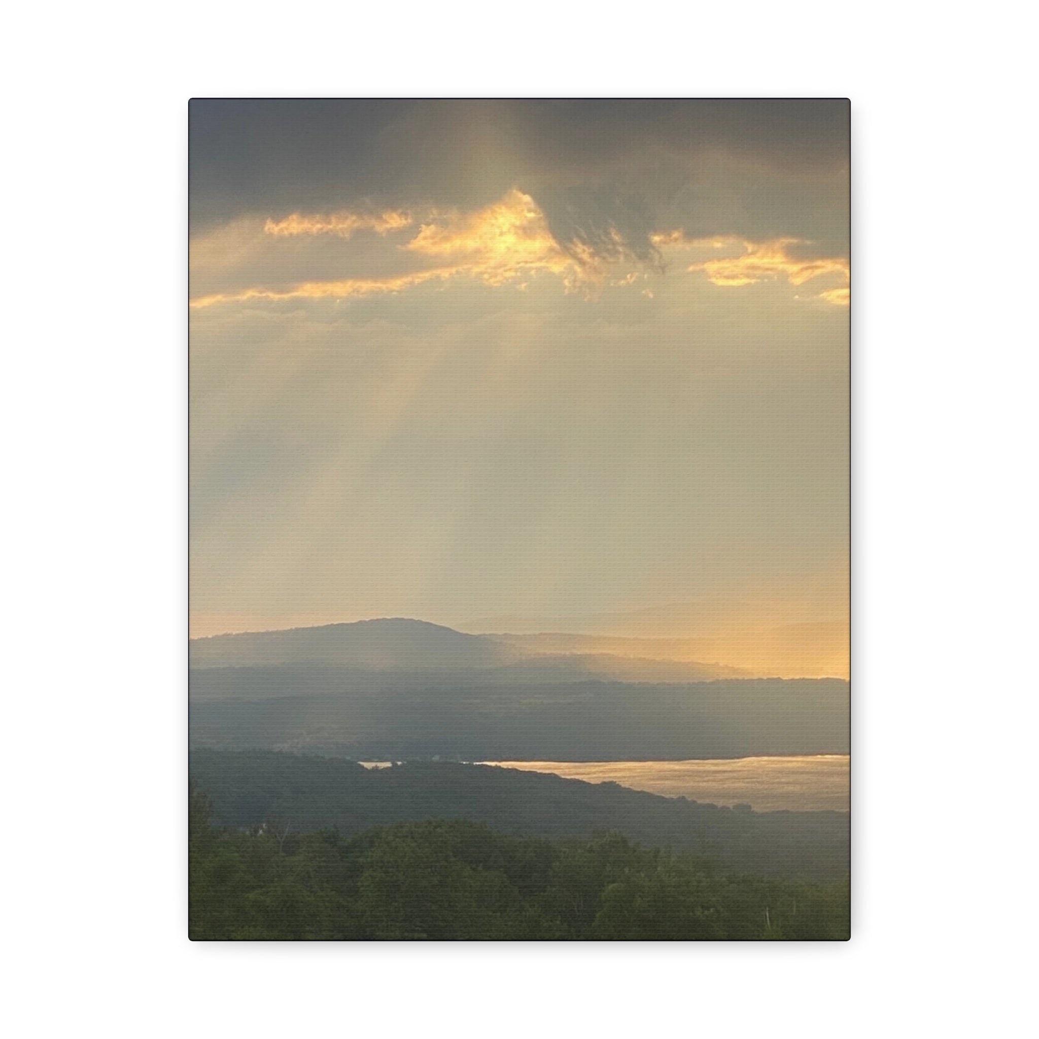 Pale Gold Mist Photo- Matte Stretched Landscape Print