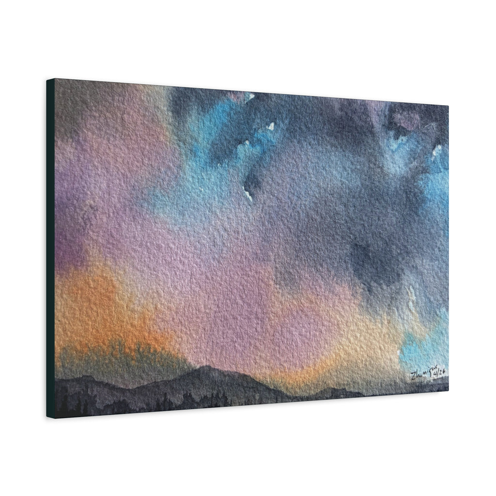 NH Spring fade d watercolor on canvas
