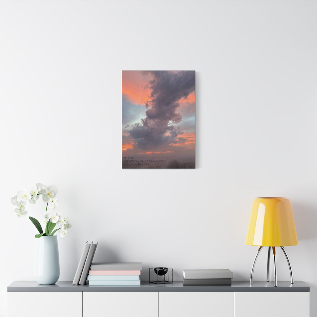 Be Still Scriptural Canvas Print — Matte Stretched Wall Art