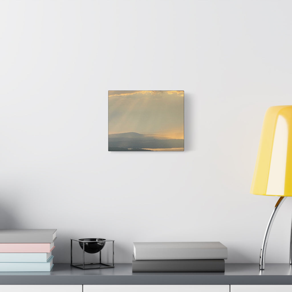 Pale Gold Mist Photo- Matte Stretched Landscape Print