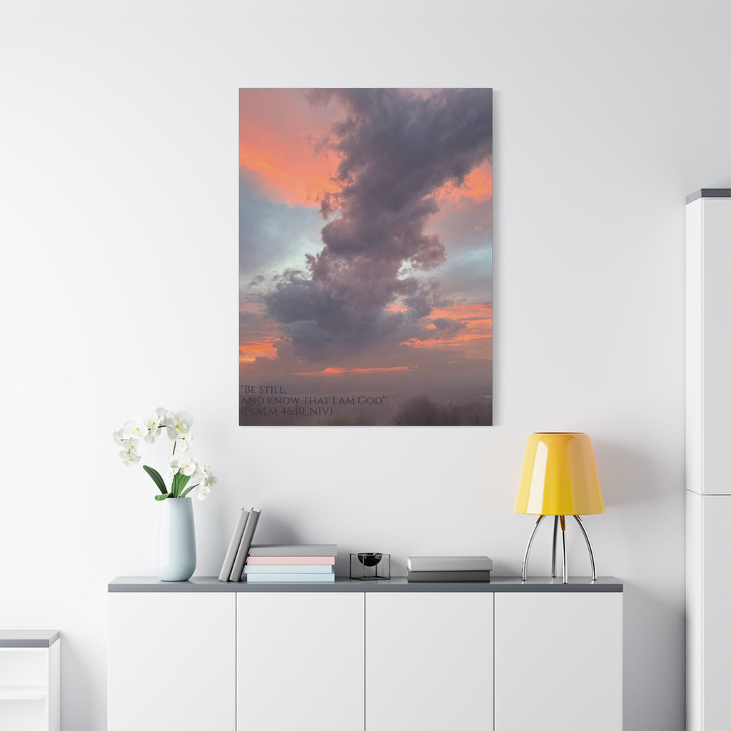 Be Still Scriptural Canvas Print — Matte Stretched Wall Art